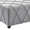 Armen Living Gemini Contemporary Ottoman in Silver Linen with Piping Accents and Wood Legs LCGMOTSLV - alternate 3